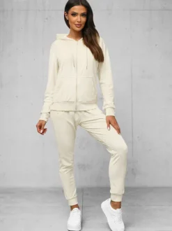 Fashion Damen Velours Sportanzug JS/8C1176/155Z Damen Velours Trainingsanzüge | Trainingsanzüge Mit Reißverschluss