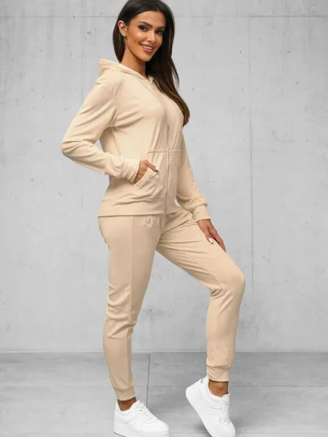 Online Damen Velours Sportanzug JS/8C1176/159Z Damen Velours Trainingsanzüge | Trainingsanzüge Mit Reißverschluss