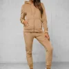 Best Damen Velours Sportanzug JS/8C1176/91Z Damen Velours Trainingsanzüge | Trainingsanzüge Mit Reißverschluss