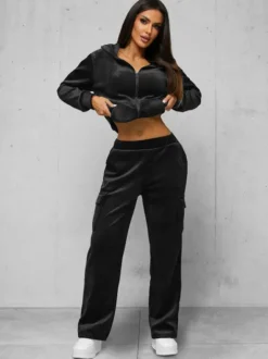 Online Damen Velours Sportanzug JS/35C1613/3 Damen Velours Trainingsanzüge | Trainingsanzüge Mit Reißverschluss