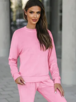 Online Damen Velours Sportanzug O/8C1173/38 Damen Velours Trainingsanzüge | Trainingsanzüge Ohne Kapuze