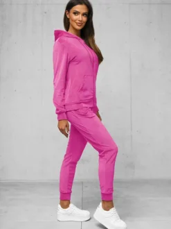 Best Damen Velours Sportanzug JS/8C1176/19Z Damen Velours Trainingsanzüge | Trainingsanzüge Mit Reißverschluss
