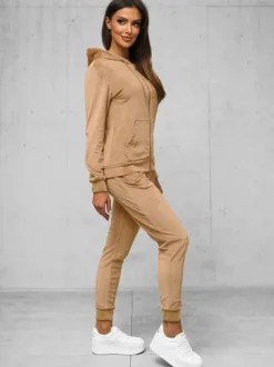 Best Damen Velours Sportanzug JS/8C1176/91Z Damen Velours Trainingsanzüge | Trainingsanzüge Mit Reißverschluss