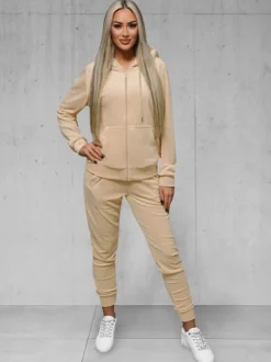Hot Damen Velours Sportanzug JS/8C1176/159 Damen Velours Trainingsanzüge | Trainingsanzüge Mit Reißverschluss