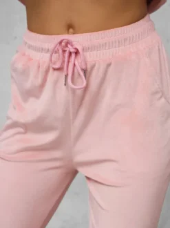 Discount Damen Velours Sportanzug Dunkelrosa JS/35C1612/20 Damen Velours Trainingsanzüge