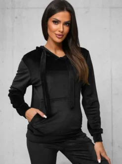Online Damen Velours Sportanzug JS/35C1612/3 Damen Velours Trainingsanzüge | Trainingsanzüge Mit Kapuze