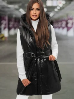 New Damen Weste O/DK119/1 Damen Kapuzenwesten | Lange Westen