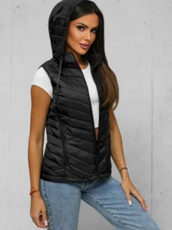 Online Damen Weste JS/16M9255/392 Damen Kapuzenwesten | Steppwesten