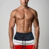 Outlet Herren Badeshorts Dunkelblau/Rot JS/17K567/5Z Herren Badeshorts