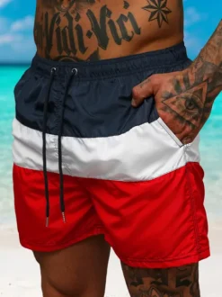Hot Herren Badeshorts Dunkelblau/Rot JS/17K567/5 Herren Badeshorts