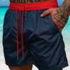 Sale Herren Badeshorts Dunkelblau/Rot JS/17K560/25A Herren Badeshorts