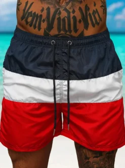 Hot Herren Badeshorts Dunkelblau/Rot JS/17K567/5 Herren Badeshorts