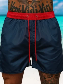 Sale Herren Badeshorts Dunkelblau/Rot JS/17K560/25A Herren Badeshorts