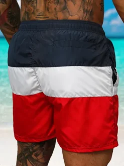 Hot Herren Badeshorts Dunkelblau/Rot JS/17K567/5 Herren Badeshorts