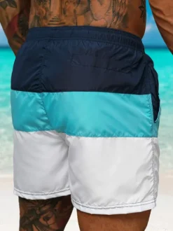 Sale Herren Badeshorts Dunkelblau/Weiß JS/17K567/7 Herren Badeshorts