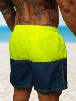 Fashion Herren Badeshorts Gelb/Dunkelblau JS/HM066 Herren Badeshorts