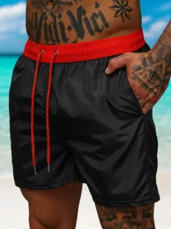 Best Herren Badeshorts Schwarz/Rot JS/17K561/1 Herren Badeshorts