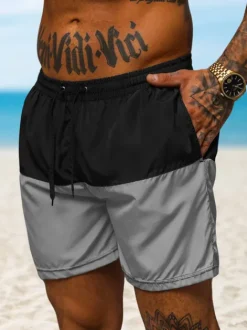 Discount Herren Badeshorts Schwarz/Grau JS/HM069 Herren Badeshorts
