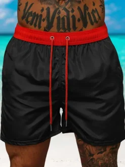 Best Herren Badeshorts Schwarz/Rot JS/17K561/1 Herren Badeshorts