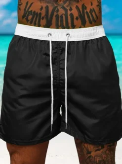 Best Herren Badeshorts Schwarz/Weiß JS/17K561/2 Herren Badeshorts