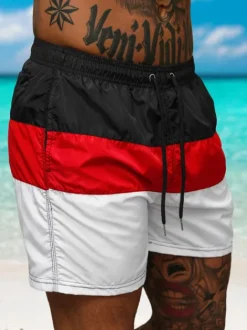 Sale Herren Badeshorts Schwarz/Weiß JS/17K567/3 Herren Badeshorts