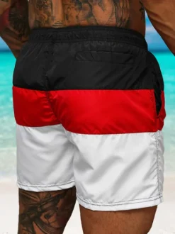 Sale Herren Badeshorts Schwarz/Weiß JS/17K567/3 Herren Badeshorts