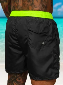 Discount Herren Badeshorts Schwarz/Gelb JS/17K561/5 Herren Badeshorts