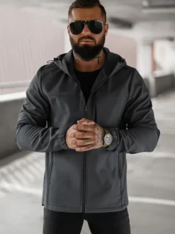 Outlet Herren Übergangsjacke Dunkelgrau JS/27B6523/5Z Herren Softshelljacken | Übergangsjacken
