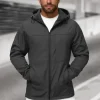 Discount Herren Übergangsjacke Dunkelgrau JS/27B6523/5 Herren Softshelljacken | Übergangsjacken
