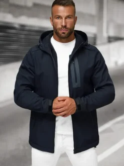 New Herren Übergangsjacke Dunkelblau JS/27B6513/25 Herren Softshelljacken | Übergangsjacken