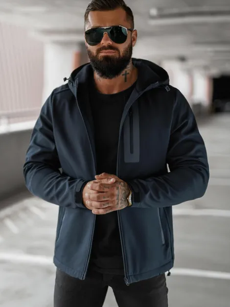 Clearance Herren Übergangsjacke Dunkelblau JS/27B6513/25Z Herren Softshelljacken | Übergangsjacken