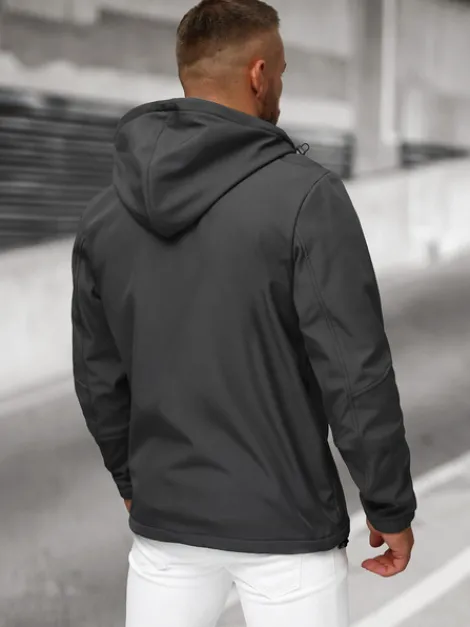 Discount Herren Übergangsjacke Dunkelgrau JS/27B6523/5 Herren Softshelljacken | Übergangsjacken