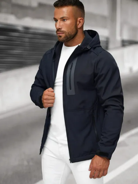 New Herren Übergangsjacke Dunkelblau JS/27B6513/25 Herren Softshelljacken | Übergangsjacken