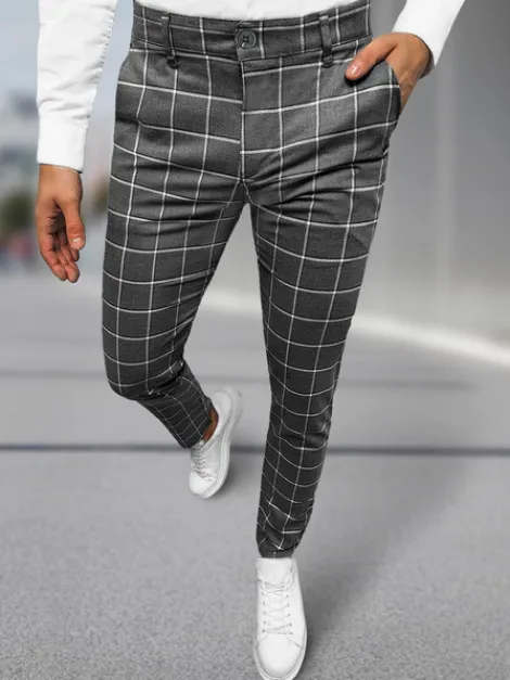 Fashion Herren Chino Hose Anthrazit DJ/5522Z Herren Stoffhosen | Chino Hosen