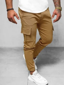 Sale Herren Chino Hose Camel O/1404SP Herren Cargohosen | Jogger Hosen