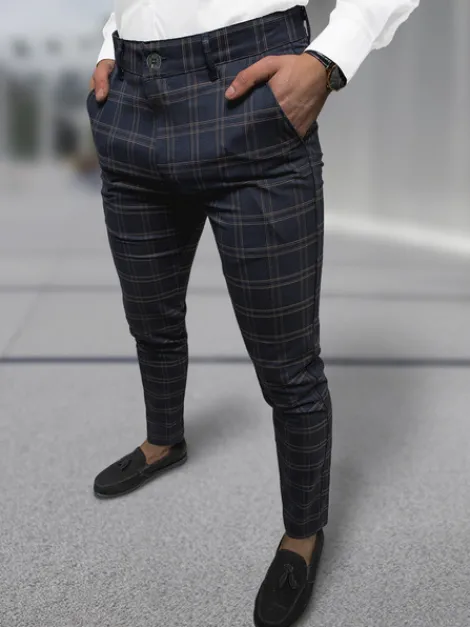 Online Herren Chino Hose Dunkelblau DJ/5632 Herren Stoffhosen | Chino Hosen