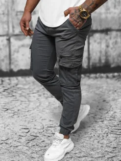 Clearance Herren Chino Jogger Anthrazit NB/MP0201GS Herren Cargohosen | Jogger Hosen