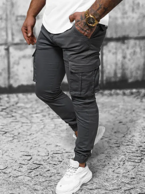 Best Herren Chino Jogger Anthrazit NB/MP0202GS Herren Cargohosen | Jogger Hosen