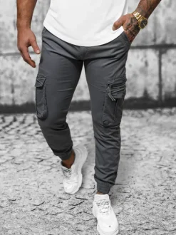 Clearance Herren Chino Jogger Anthrazit NB/MP0201GS Herren Cargohosen | Jogger Hosen