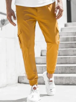 Fashion Herren Chino Jogger Camel DJ/5580 Herren Cargohosen | Jogger Hosen