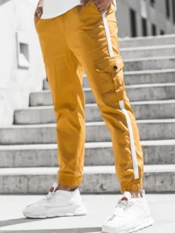 Fashion Herren Chino Jogger Camel DJ/5580 Herren Cargohosen | Jogger Hosen