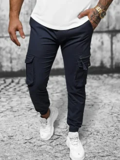 Fashion Herren Chino Jogger Dunkelblau NB/MP0201BS Herren Cargohosen | Jogger Hosen