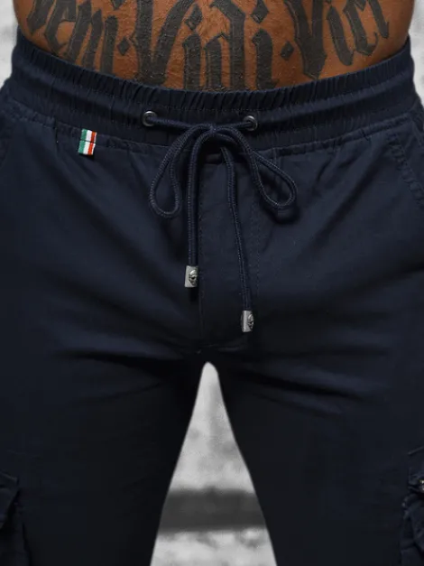 Fashion Herren Chino Jogger Dunkelblau NB/MP0201BS Herren Cargohosen | Jogger Hosen