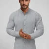 New Herren Hemd O/V146 Herren Langarm Hemden | Stehkragenhemden