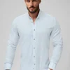 New Herren Hemd O/V150 Herren Langarm Hemden | Stehkragenhemden