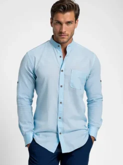 Outlet Herren Hemd O/V168 Herren Langarm Hemden | Stehkragenhemden