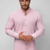 Hot Herren Hemd O/V158 Herren Langarm Hemden | Stehkragenhemden
