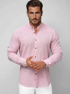 Hot Herren Hemd O/V158 Herren Langarm Hemden | Stehkragenhemden
