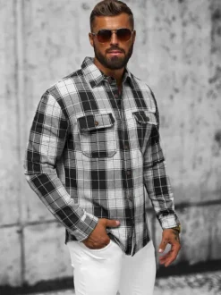 Outlet Herren Hemd NB/MC727N Herren Langarm Hemden | Kariertehemden