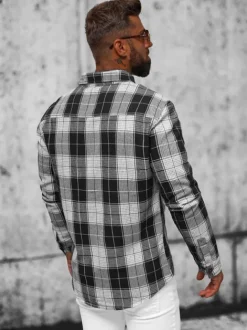Outlet Herren Hemd NB/MC727N Herren Langarm Hemden | Kariertehemden